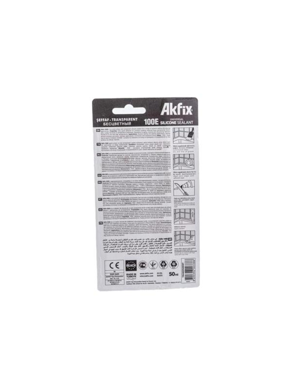 Герметик силиконовый универсальный Akfix 100E, позрачный, 50 мл. (SA111)