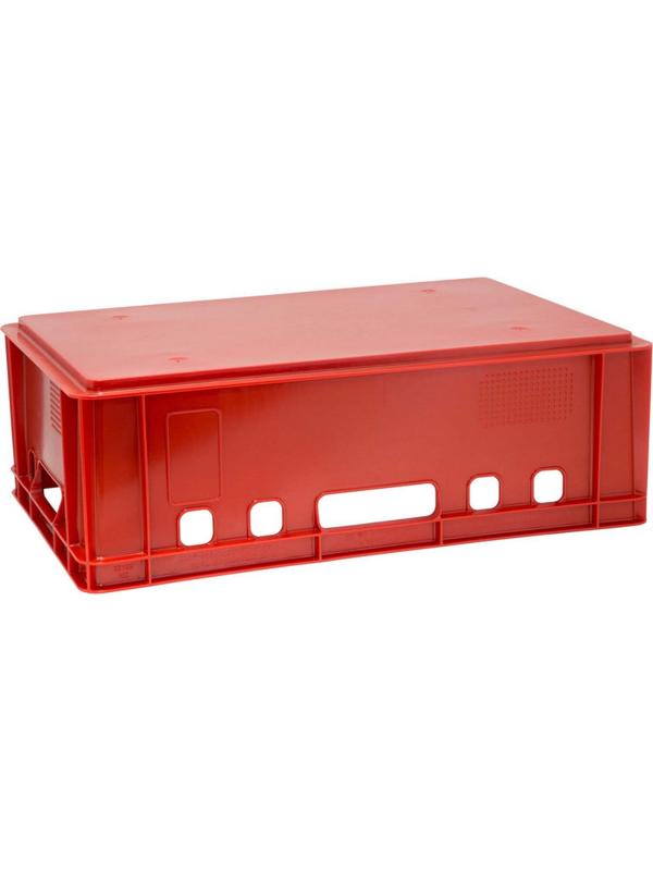 Ящик мясной Е2 с гладким дном 600x400x200_красный арт.207 гд