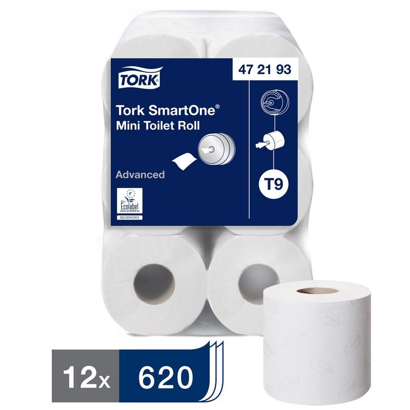 Бумага туалетная д/дисп Tork SmartOne T9 2сл бел 111,6м ЦВ 12рул/уп472193