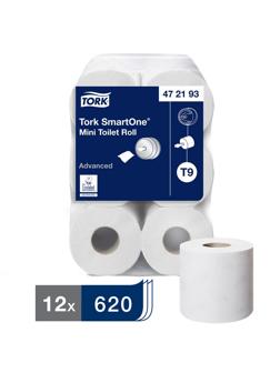 Бумага туалетная д/дисп Tork SmartOne T9 2сл бел 111,6м ЦВ 12рул/уп472193