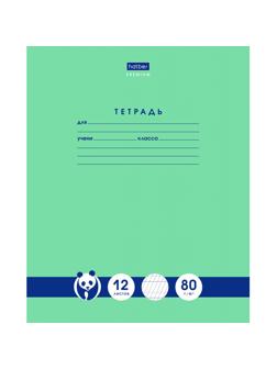 Тетрадь школьная А5 12л,част.косая линия,Premium,бл.80г Панда-Тетрадь067212