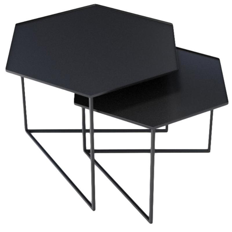 Стол журнальный KD_Триада -23 , комплект 2 шт. металл, черый