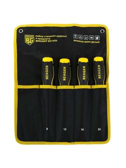 Набор стамесок для обработки древесины, 4 шт:8,12,16,24 мм, BERGER BG1420