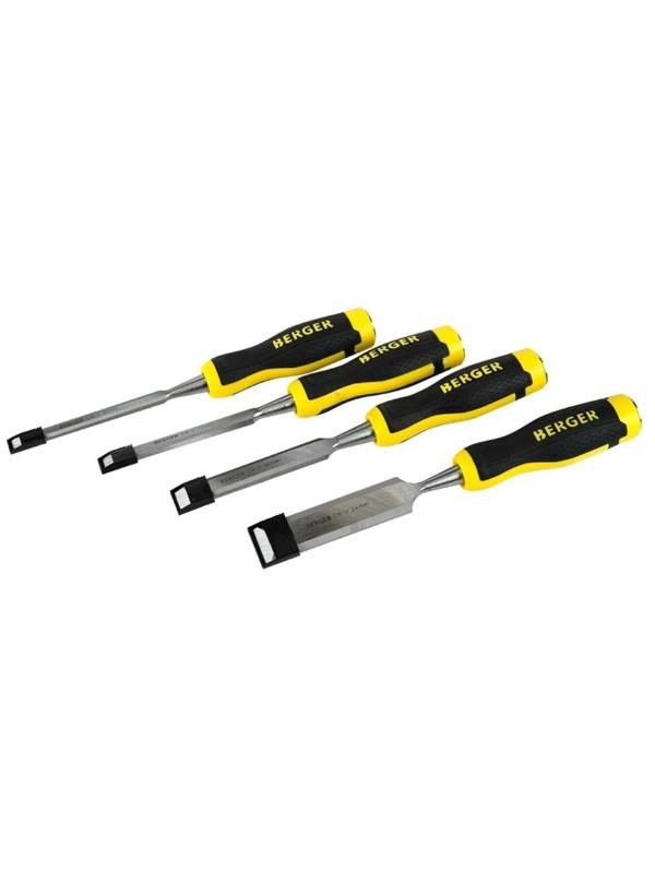 Набор стамесок для обработки древесины, 4 шт:8,12,16,24 мм, BERGER BG1420
