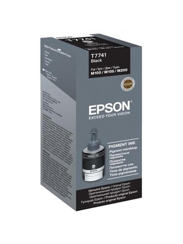 Контейнер с чернилами Epson T7741 C13T77414A чер. для M100/105/200