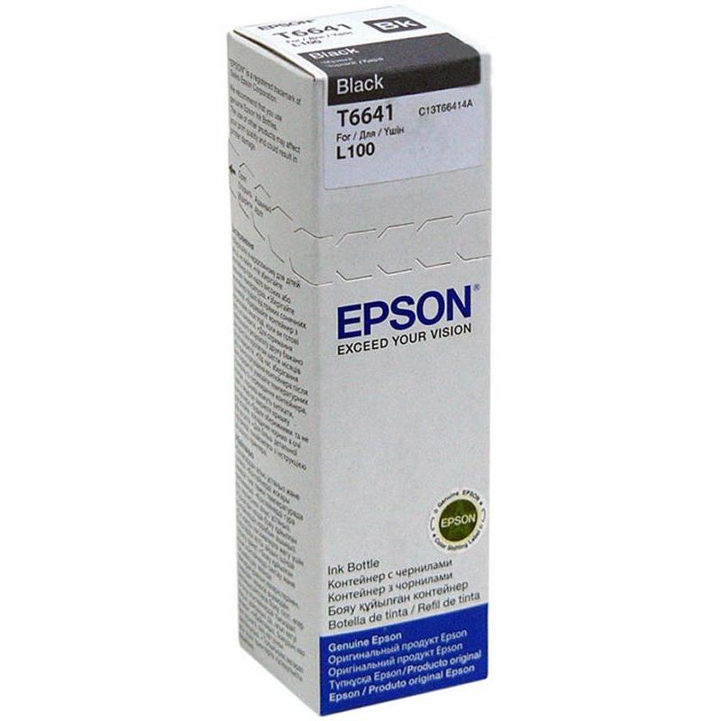 Контейнер с чернилами Epson T6641 C13T66414A/C13T664198 чер. для L100