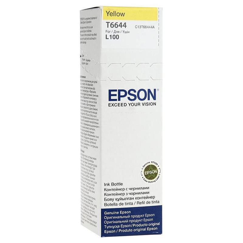 Контейнер с чернилами Epson T6644 C13T66444A жел. для L100