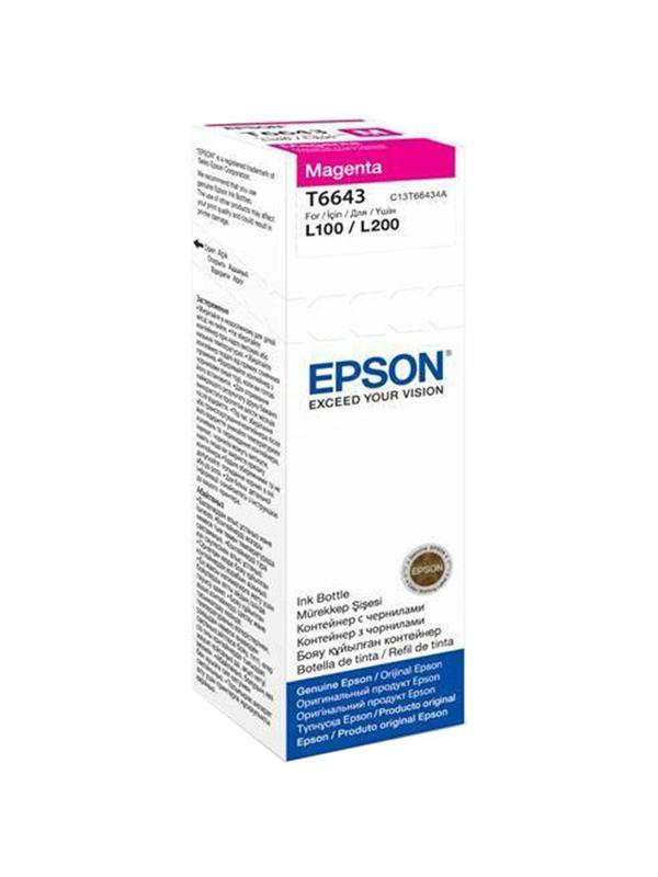 Контейнер с чернилами Epson T6643 C13T66434A пурп. для L100