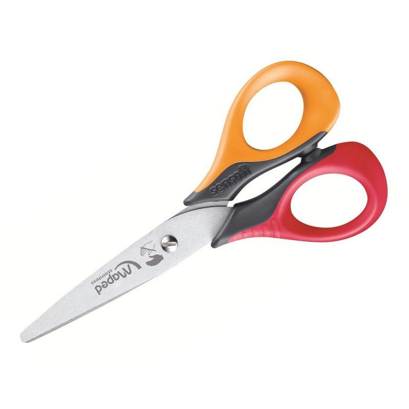 Ножницы Maped SENSOFT 3D 130мм д/левшей,эргон.3Dкольца,ассор,693500