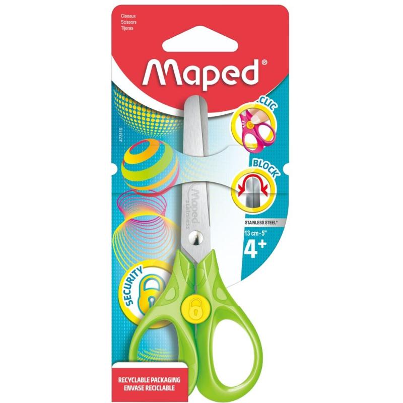 Ножницы Maped SECURITY 3D 130мм, эргоном.пластик. ручки,ассорти,473110