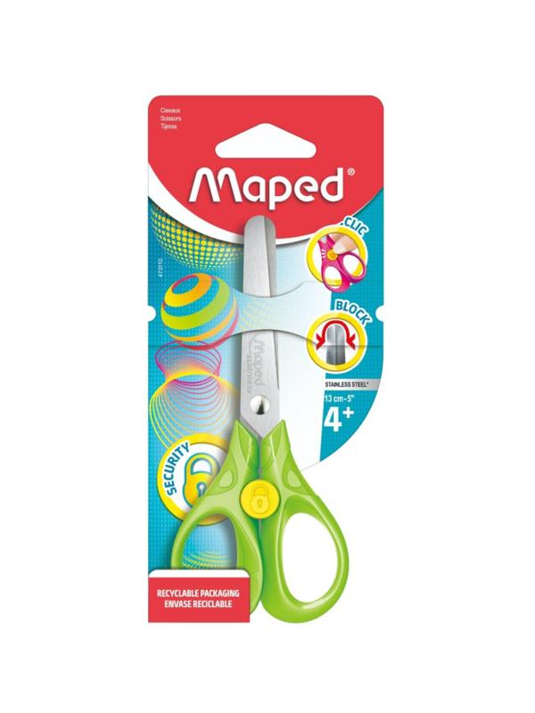 Ножницы Maped SECURITY 3D 130мм, эргоном.пластик. ручки,ассорти,473110