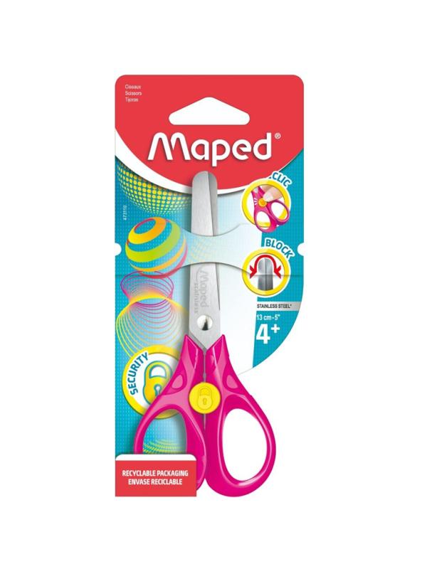 Ножницы Maped SECURITY 3D 130мм, эргоном.пластик. ручки,ассорти,473110