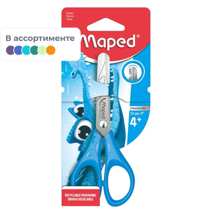 Ножницы Maped ESSENTIALS 130мм,пласт.эргономичн.ручки,ассорти,464210
