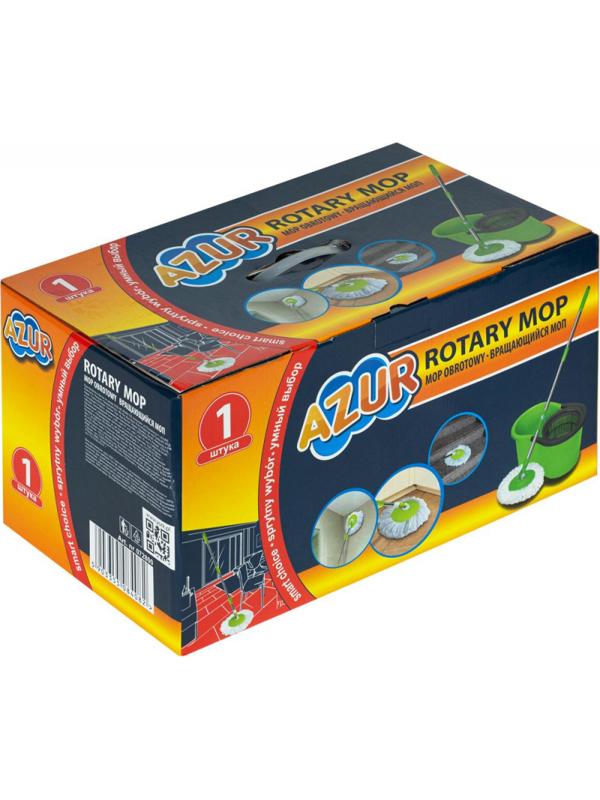 Комплект для уборки вращающийся МОП Аzur 072800 (швабра, ведро с отжимом)