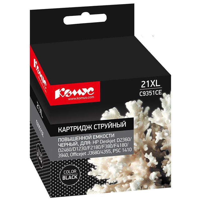 Картридж струйный Комус 21XL C9351CE чер. пов.емк. для HPF380/3940