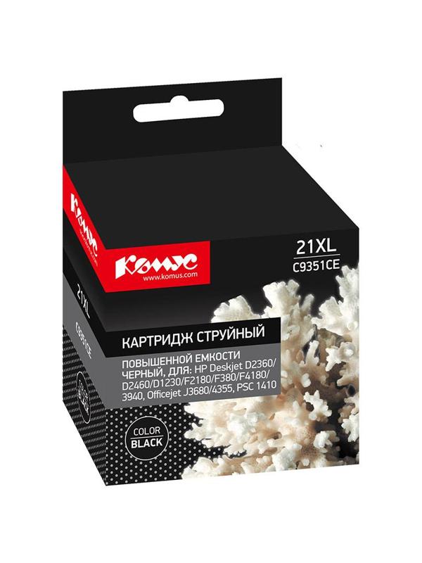 Картридж струйный Комус 21XL C9351CE чер. пов.емк. для HPF380/3940