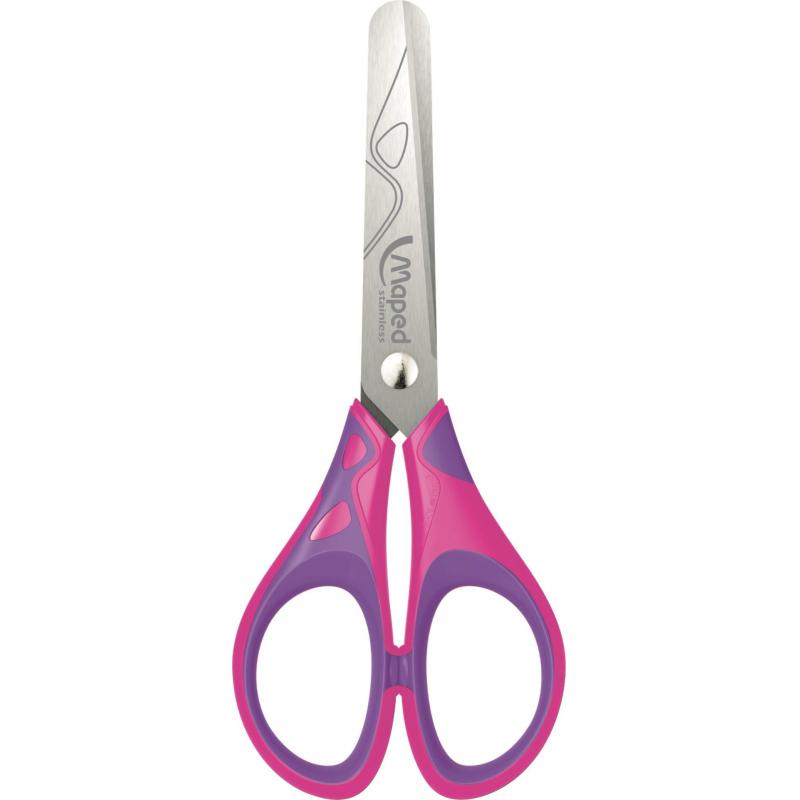 Ножницы Maped ESSENTIALS SOFT 130мм,прорезин.симметрич.ручки,ассорти,464410