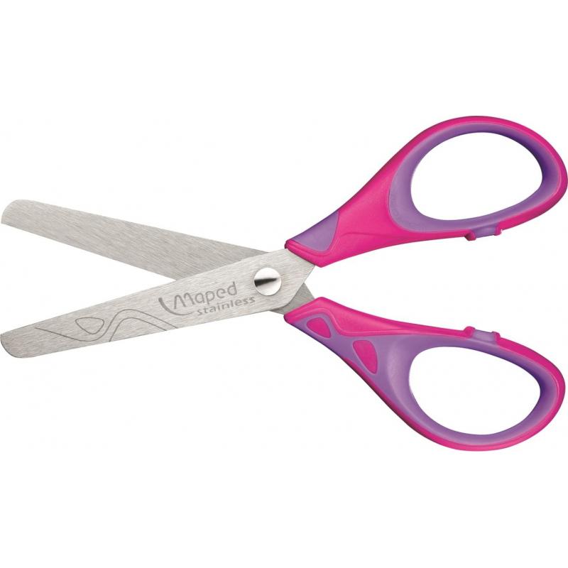 Ножницы Maped ESSENTIALS SOFT 130мм,прорезин.симметрич.ручки,ассорти,464410