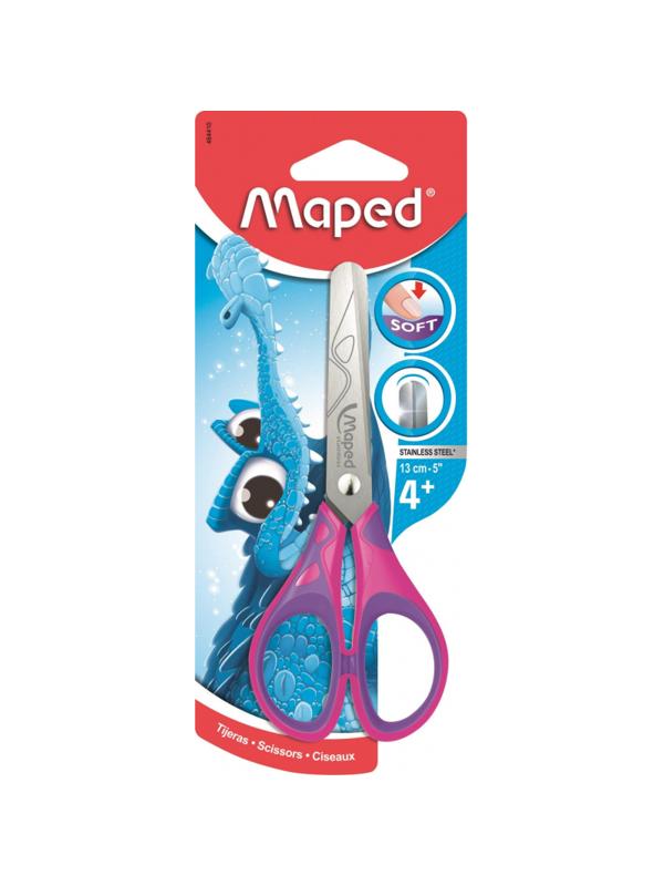 Ножницы Maped ESSENTIALS SOFT 130мм,прорезин.симметрич.ручки,ассорти,464410