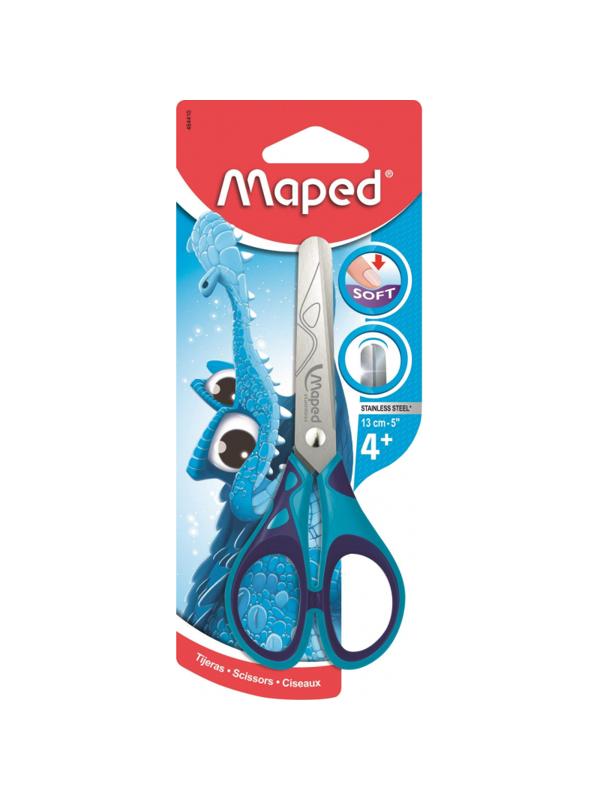 Ножницы Maped ESSENTIALS SOFT 130мм,прорезин.симметрич.ручки,ассорти,464410