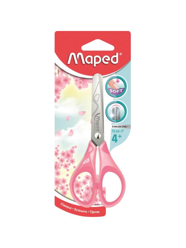 Ножницы Maped ESSENTIALS SOFT PASTEL 130мм,прорезин.симм.руч,ассорт,464411