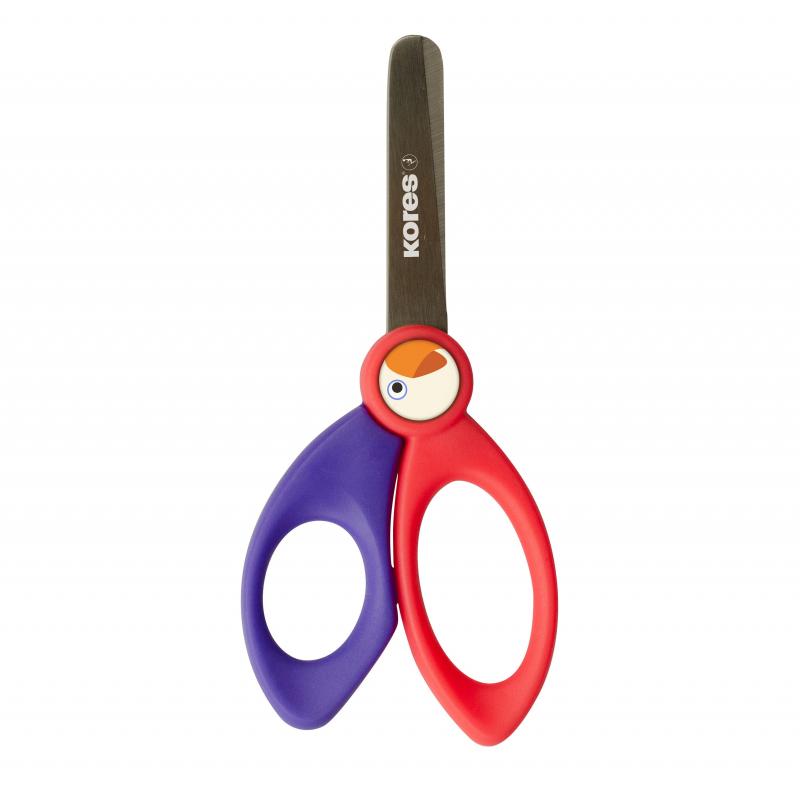 Ножницы детские Kores Birdy,125мм,с пластик. ручками, тупоконечные, ассорти