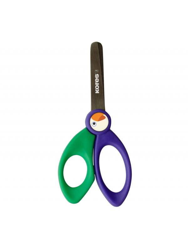 Ножницы детские Kores Birdy,125мм,с пластик. ручками, тупоконечные, ассорти