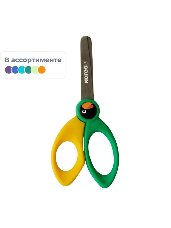 Ножницы детские Kores Birdy,125мм,с пластик. ручками, тупоконечные, ассорти