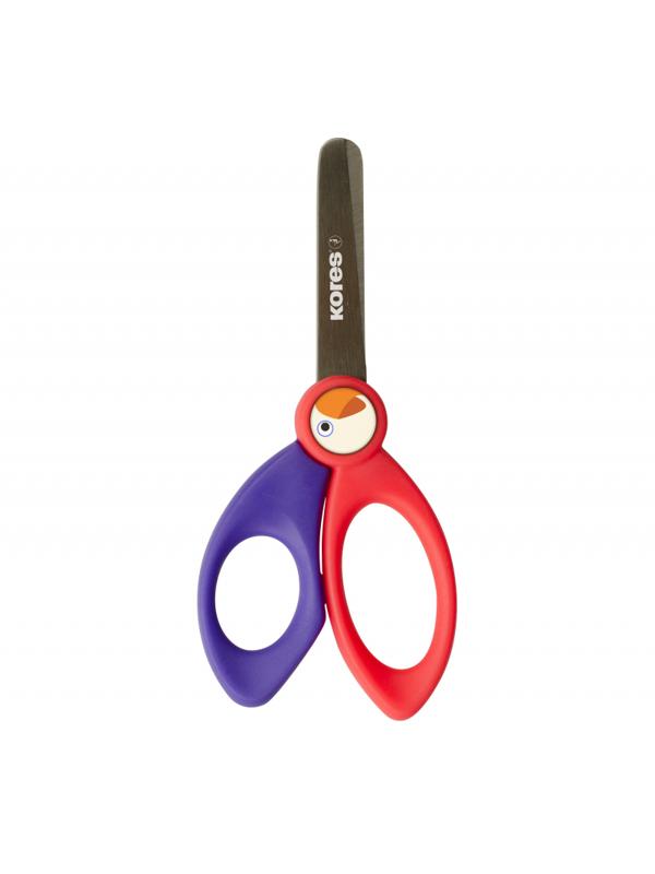 Ножницы детские Kores Birdy,125мм,с пластик. ручками, тупоконечные, ассорти