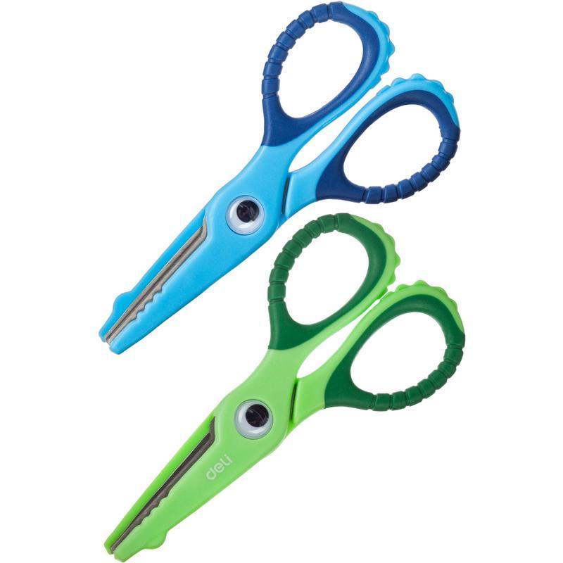 Ножницы детские Deli E6071 Croco 134 мм сталь ассорти блистер