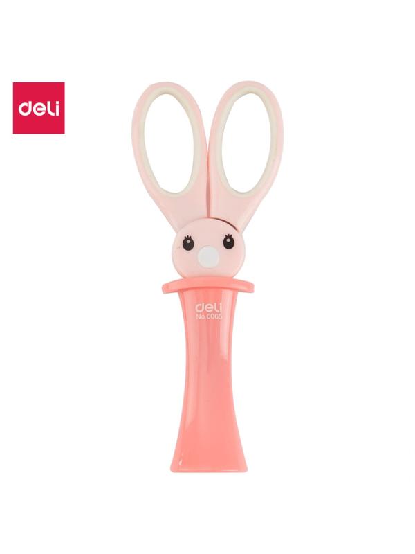 Ножницы детские Deli E6065 Magic Rabbit 135мм ТПЭ сталь ассорти блистер