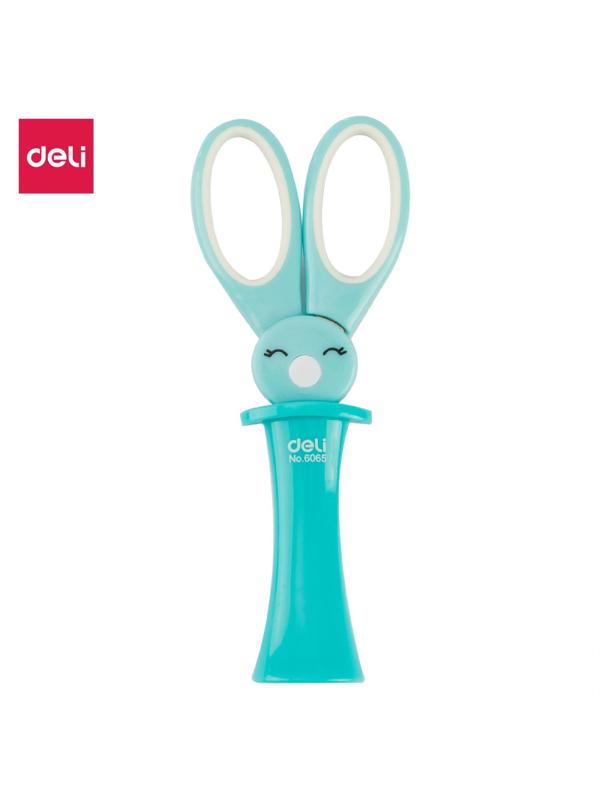 Ножницы детские Deli E6065 Magic Rabbit 135мм ТПЭ сталь ассорти блистер