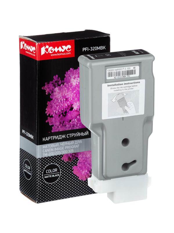 Картридж струйный Комус PFI-320MBK (2889C001) чер.мат. для TM-200/205/300