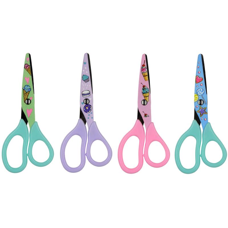 Ножницы детские Bruno Visconti HAPPYCUT 137мм,пл.руч,принт,ассор,60-0033/04