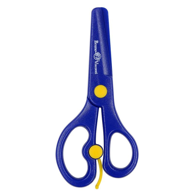 Ножницы детские Bruno Visconti FIRSTCUT 135мм,пл.лез,воз.мех,син,60-0030/01