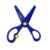 Ножницы детские Bruno Visconti FIRSTCUT 135мм,пл.лез,воз.мех,син,60-0030/01