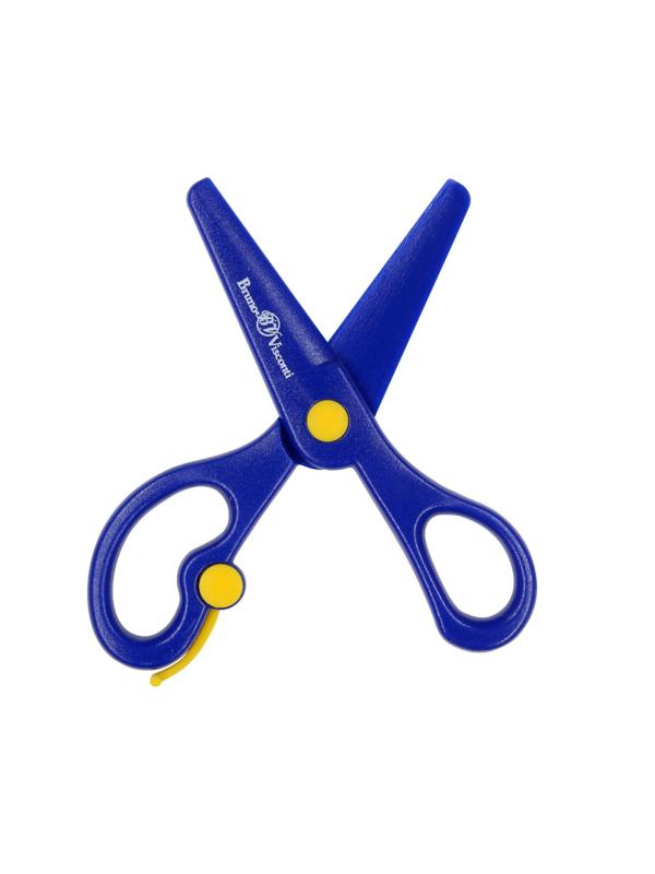 Ножницы детские Bruno Visconti FIRSTCUT 135мм,пл.лез,воз.мех,син,60-0030/01