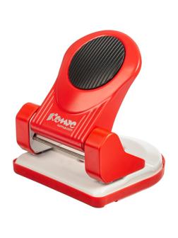 Дырокол Комус MPR30 до 30 лист., металл, с линейкой и блокиратором, красный