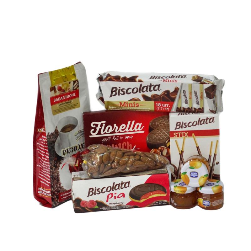 Набор подарочный Азбука праздника Сладкое лукошко продукт корз