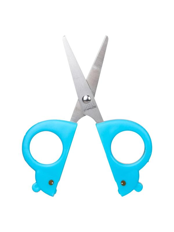 Ножницы детские 128мм Deli E6032, симметр.пласт.ручки,защитн.колп,розовый