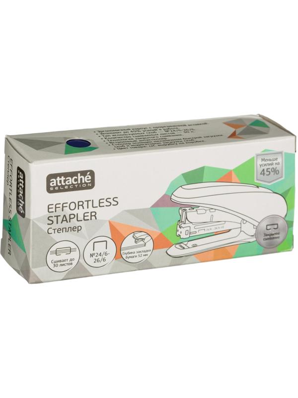 Степлер Attache Selection MSBL24301(№24/6-26/6)до 30л,энергосбер,метлл,син