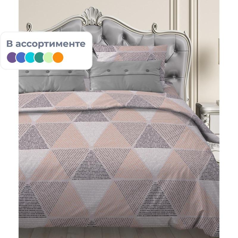Постельное белье 1,5сп набивн. бязь 140г/м2 (нав.70х70 1 шт.), микс