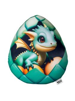 Игрушка-антистресс Яйцо дракона 25 см, изумруд