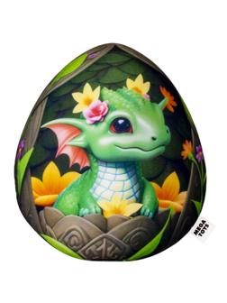 Игрушка-антистресс Яйцо дракона 25 см, зеленый
