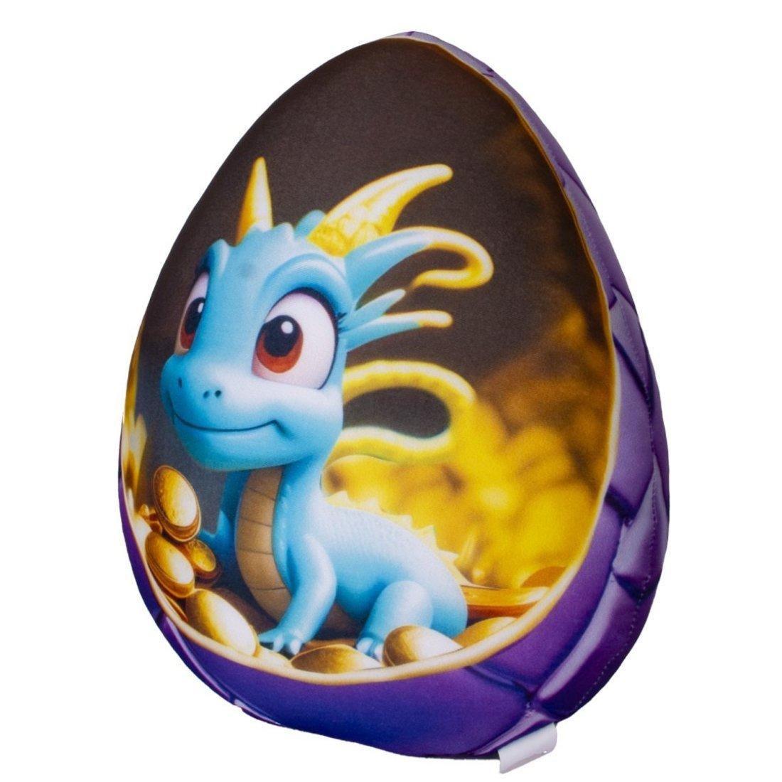 Игрушка-антистресс Яйцо дракона 25 см, голубой