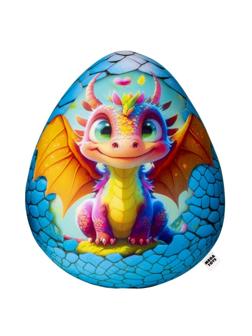 Игрушка-антистресс Яйцо дракона 37 см, мультиколор