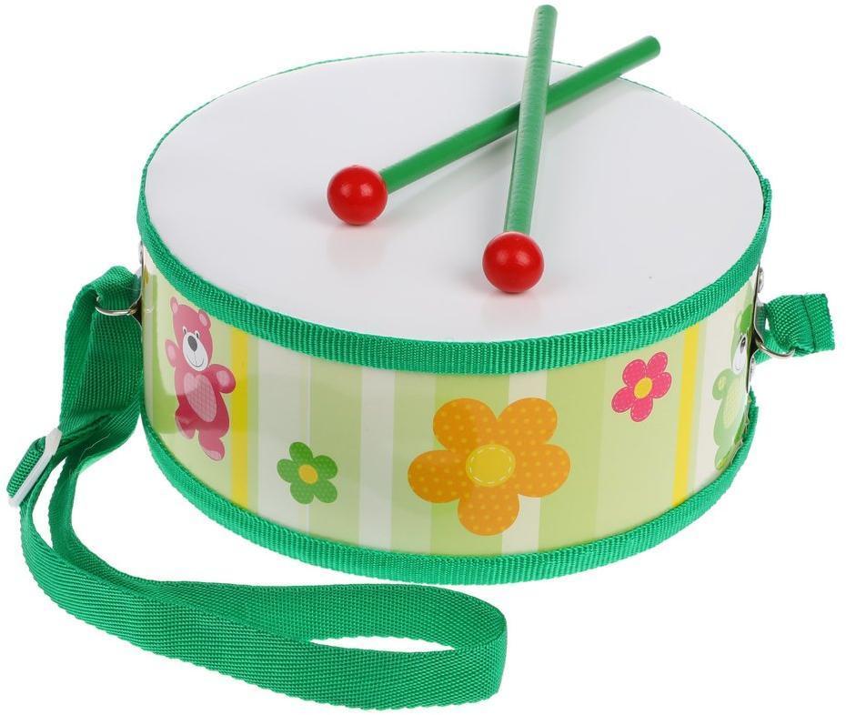 Музыкальный инструмент: Барабан дер. 18,5 см на ремне, в ассорт., пакет