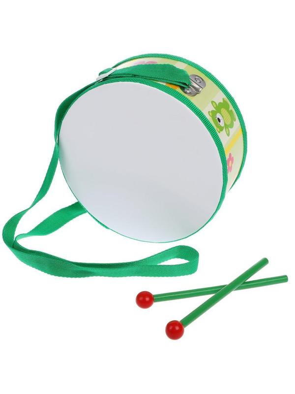 Музыкальный инструмент: Барабан дер. 18,5 см на ремне, в ассорт., пакет