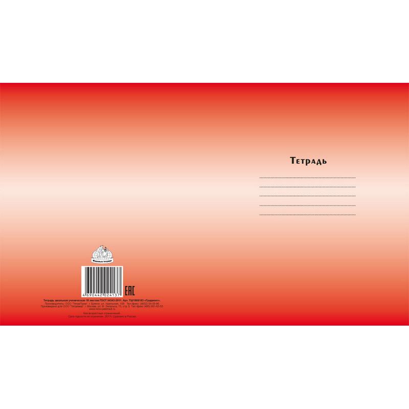 Тетрадь школьная А5,18л,линия Градиент, 5цветов ТШ18К6183