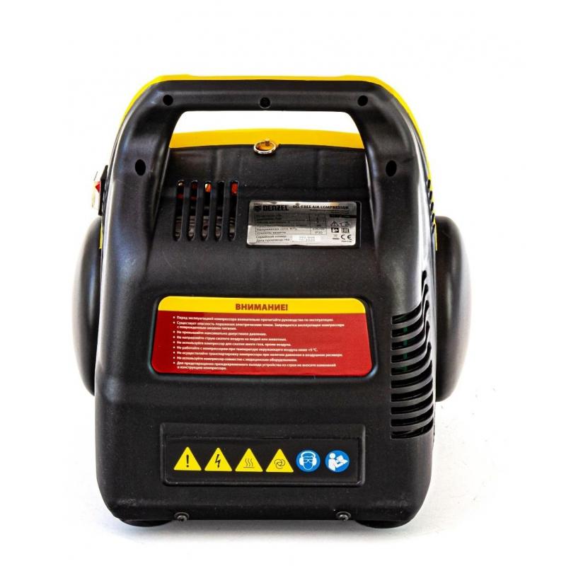 Компрессор поршневой безмасляный DENZEL РС 1/6-180 180 л/мин, 6 л (58057)